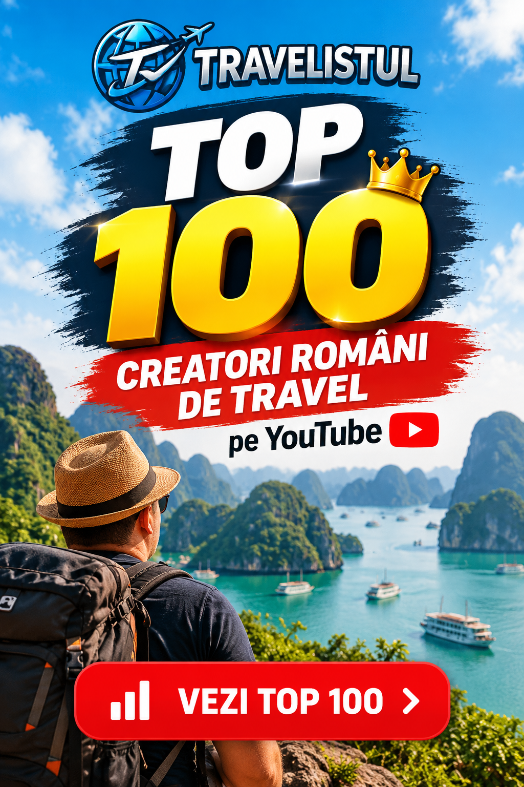 Travelistul Top 100 Creatori Români de Travel pe YouTube