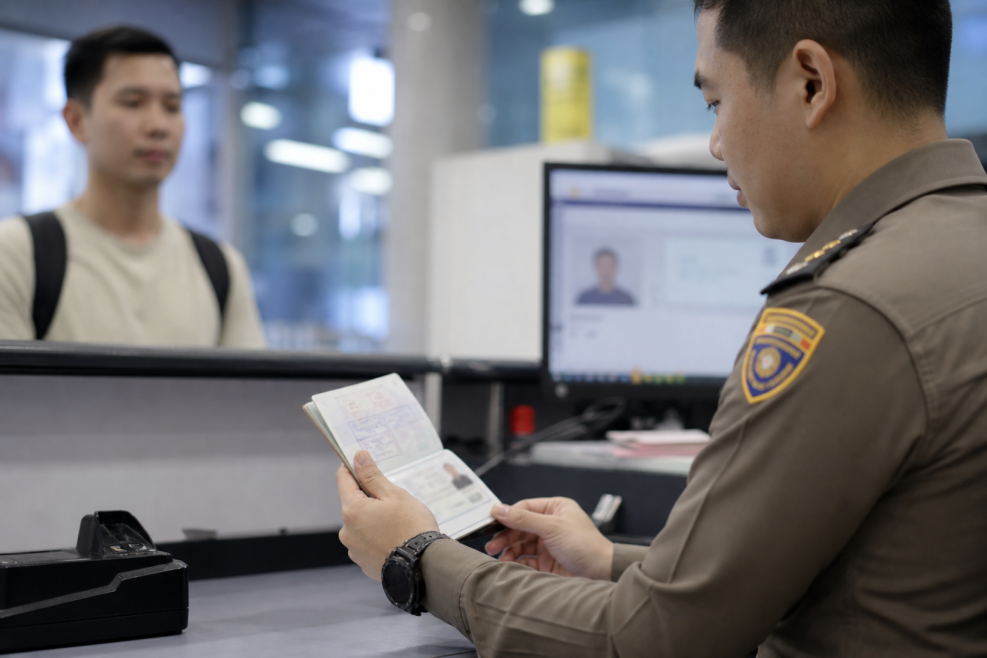 Verificarea pașaportului și a permisului de muncă în Thailanda