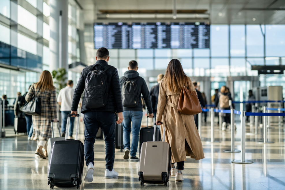 Pasageri la plecări externe pe Aeroportul Henri Coandă din București