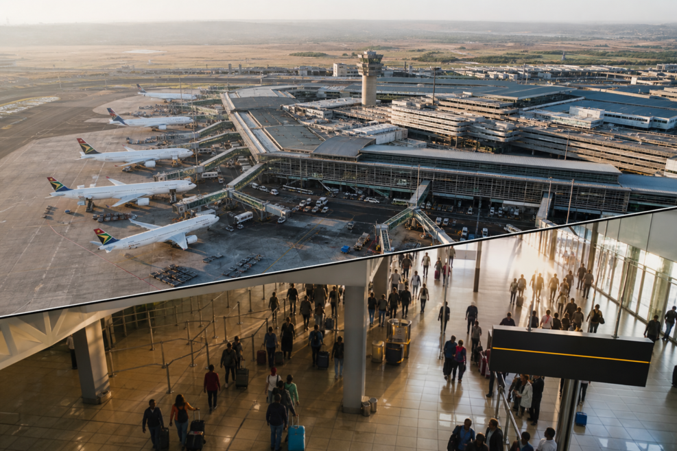 Aeroportul OR Tambo, unul dintre cele patru puncte de intrare pentru ETA Africa de Sud