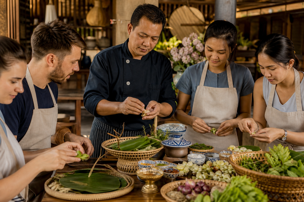 Atelier de gastronomie thailandeză cu rețete tradiționale de curte regală.