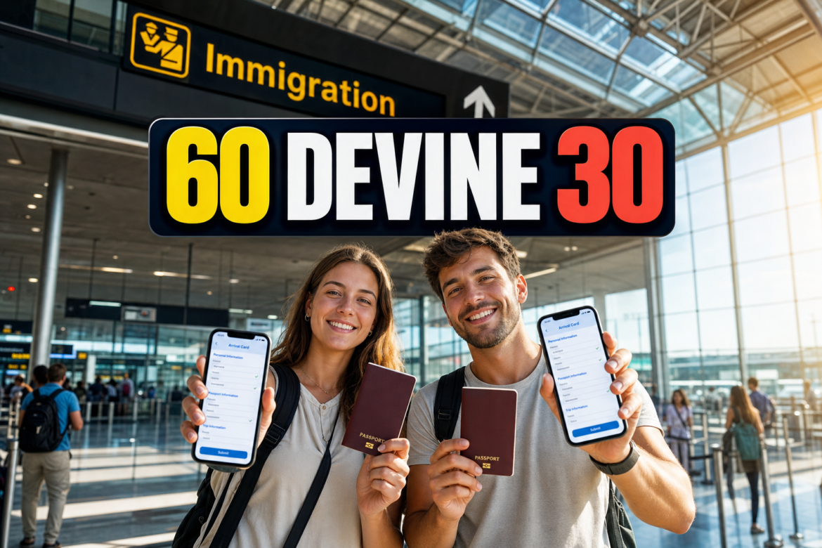Thailanda fără viză pentru români, cu turiști la controlul de intrare pe aeroportul din Bangkok