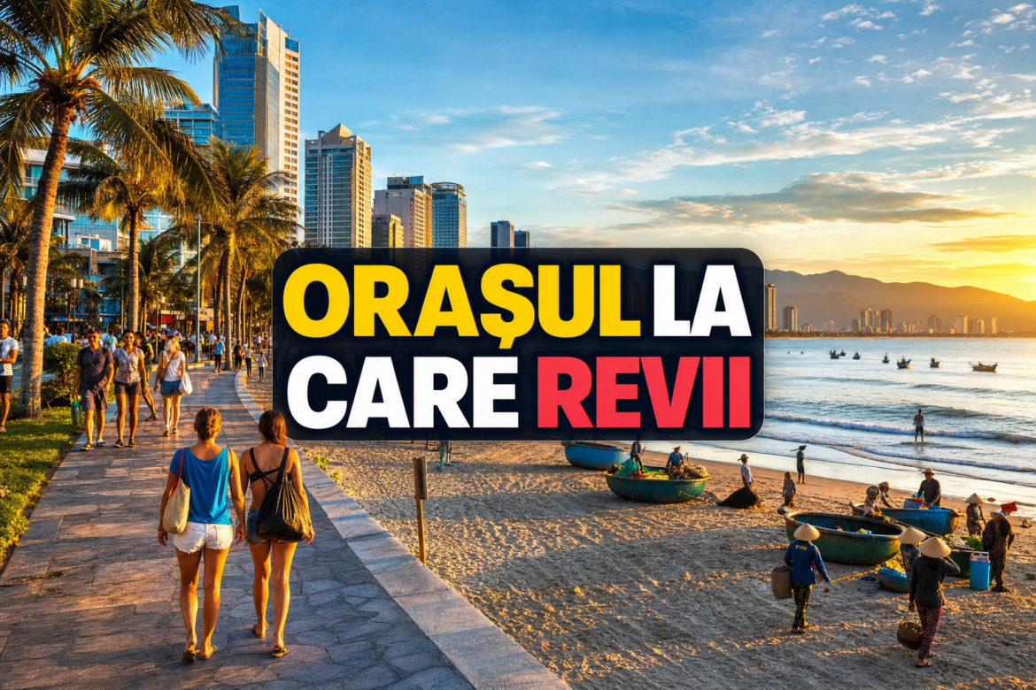 Turiști care revin Da Nang pe plaja My Khe, în Vietnam