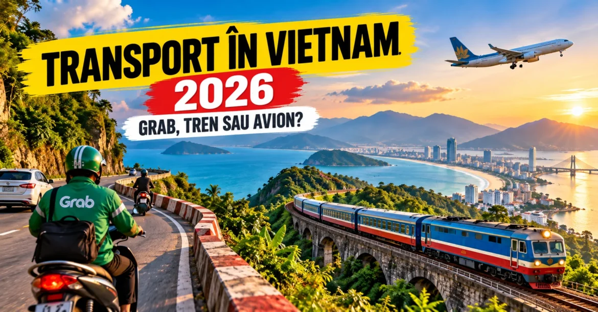 Transport Vietnam 2026: Grab, tren, bus, avion sau scuter